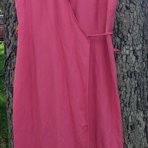 Jessica Howard Pink Asymmetrical Wrap Sundress
